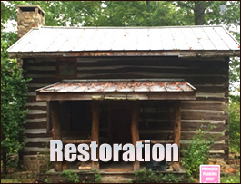 Historic Log Cabin Restoration  Dover, North Carolina